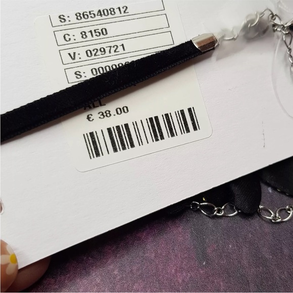 Free People Dust Till Dawn Choker Necklace Black Rhinestone Flower Embellished - Picture 10 of 15